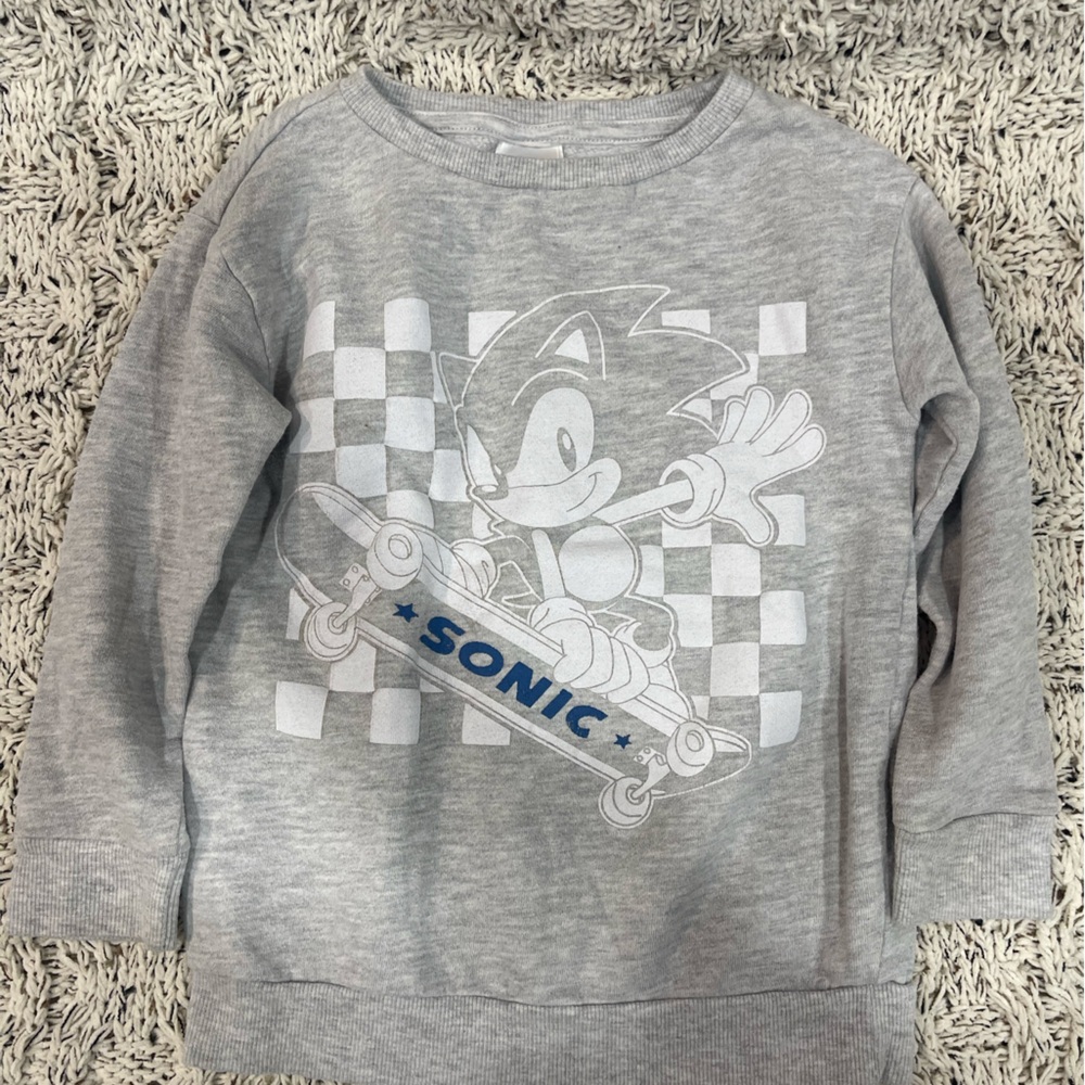 Kids Gray Sonic Sweatshirt